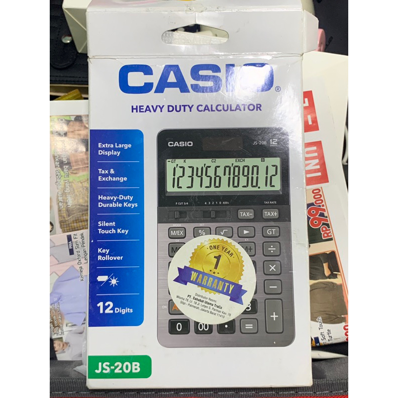 

KALKULATOR CASIO JS 20B - Black - Kalkulator Kantor - Heavy Duty - 12 digit bbc