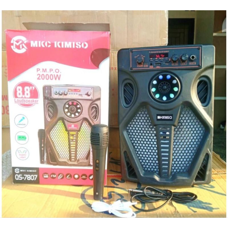 speaker Bluetooth portabel QS 7807 speaker Bass 8,8 inch