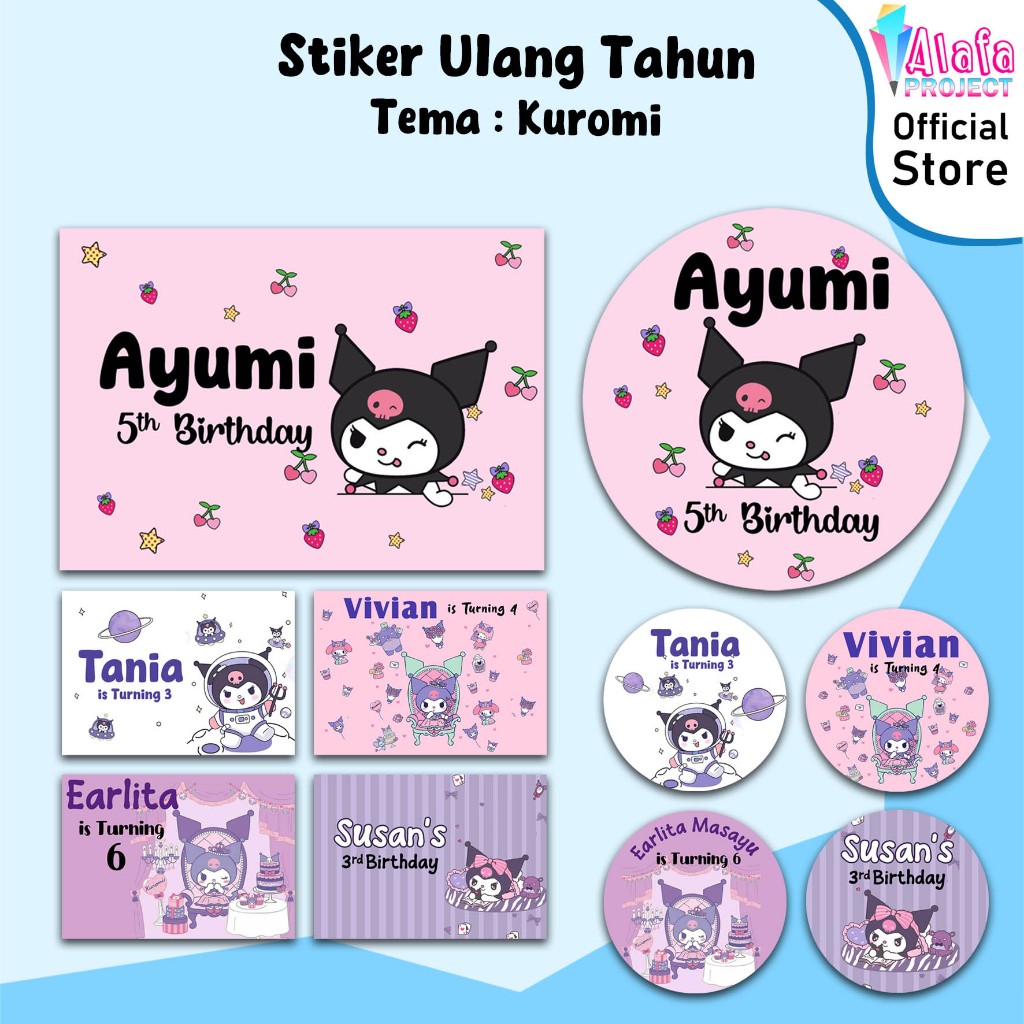 

Alafaproject Stiker Ultah Birthday Kuromi