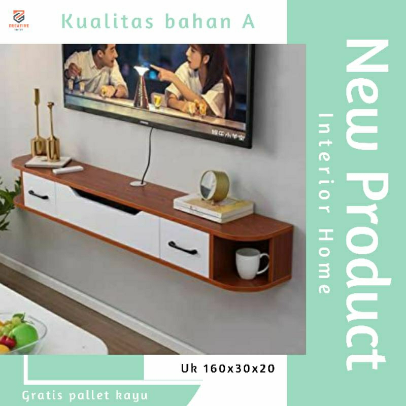 meja tv minimalis  meja tv gantung 3 laci meja tv modern
