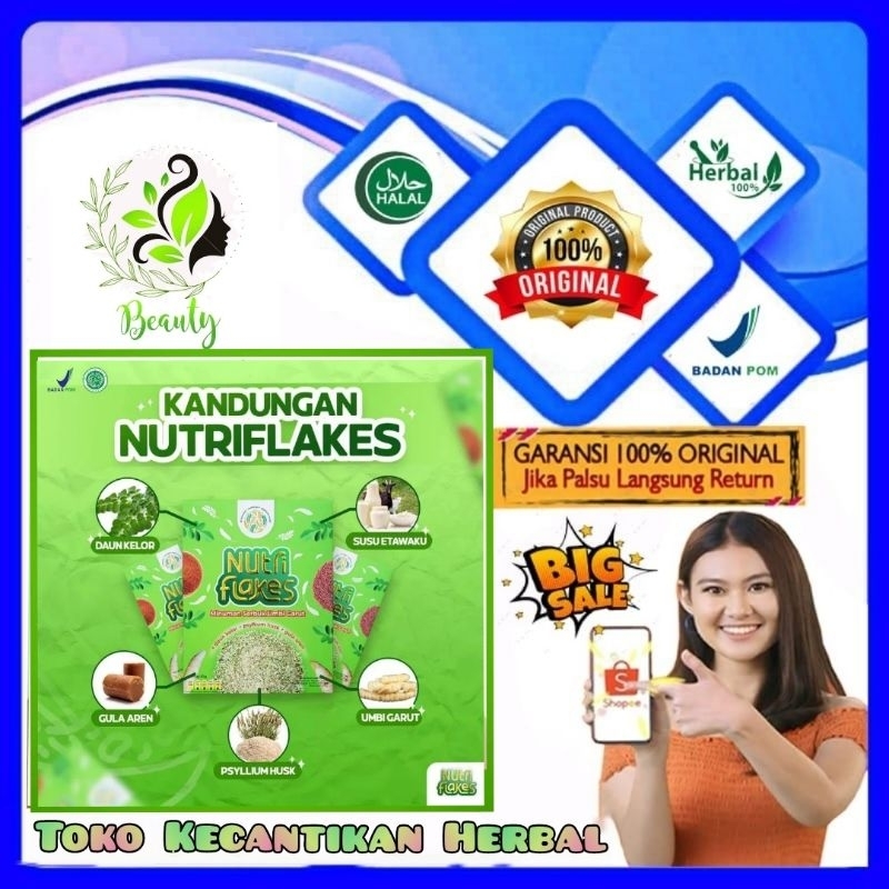 Nutriflakes Cereal Umbi Garut Solusi Atasi Asam Lambung - Nutriflakes Sereal Obat Maag Herbal