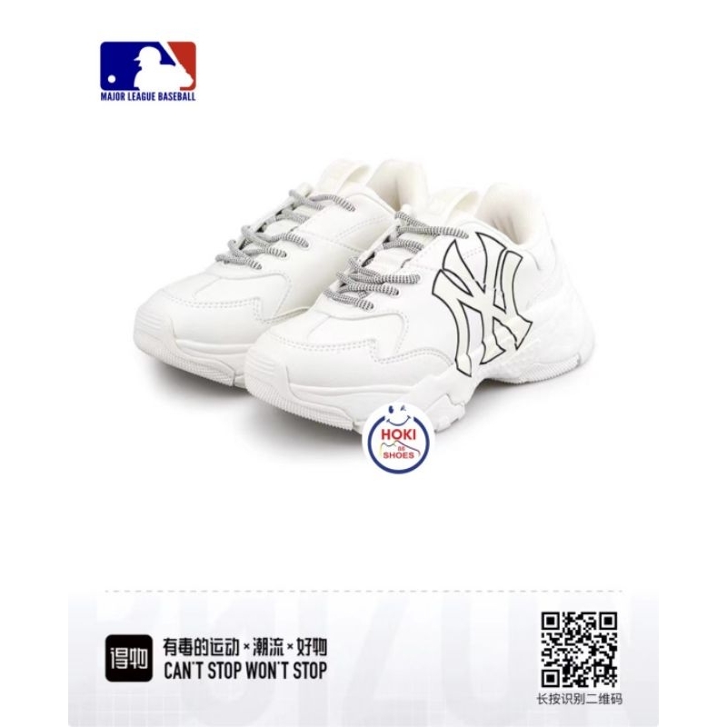 Sepatu MLB NEW YORK YANKEES BIGBALL CHUNKY White Stabilo /SNEAKER