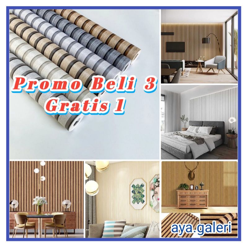 Walpeper Dinding Kamar & Ruang Tamu Motif Elegan Kayu Aesthetic / Walpaper Dekorasi