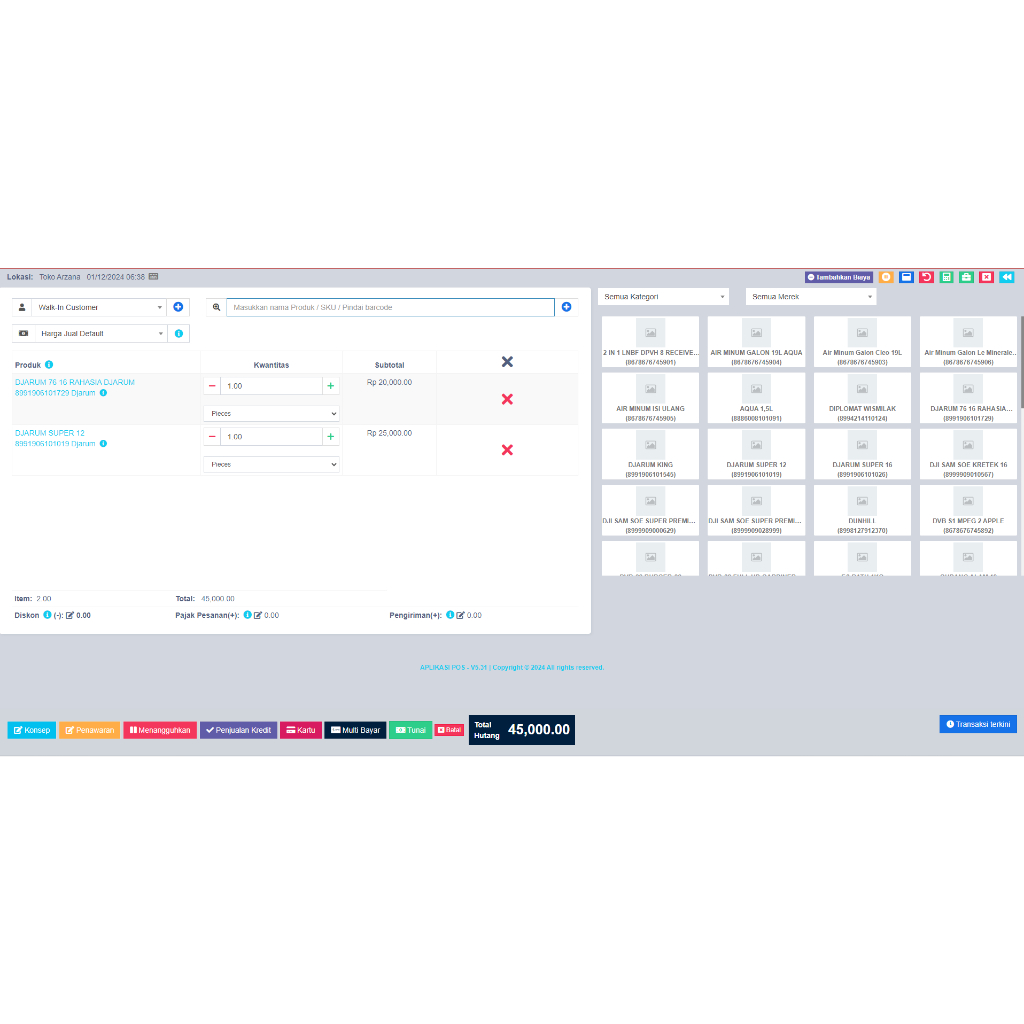 Aplikasi Kasir Web (POS) Online dan Offline