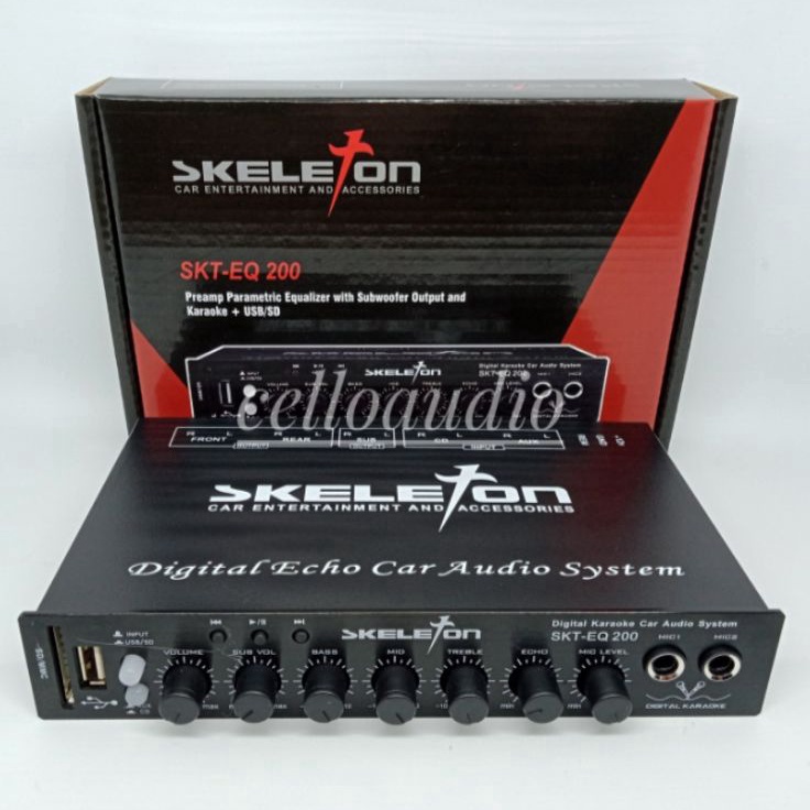 Pre Amp Parametrik Skeleton SKTEQ 2 Audio Pre Amp Mobil SKT EQ2 r Kemasan Baru Big Sale