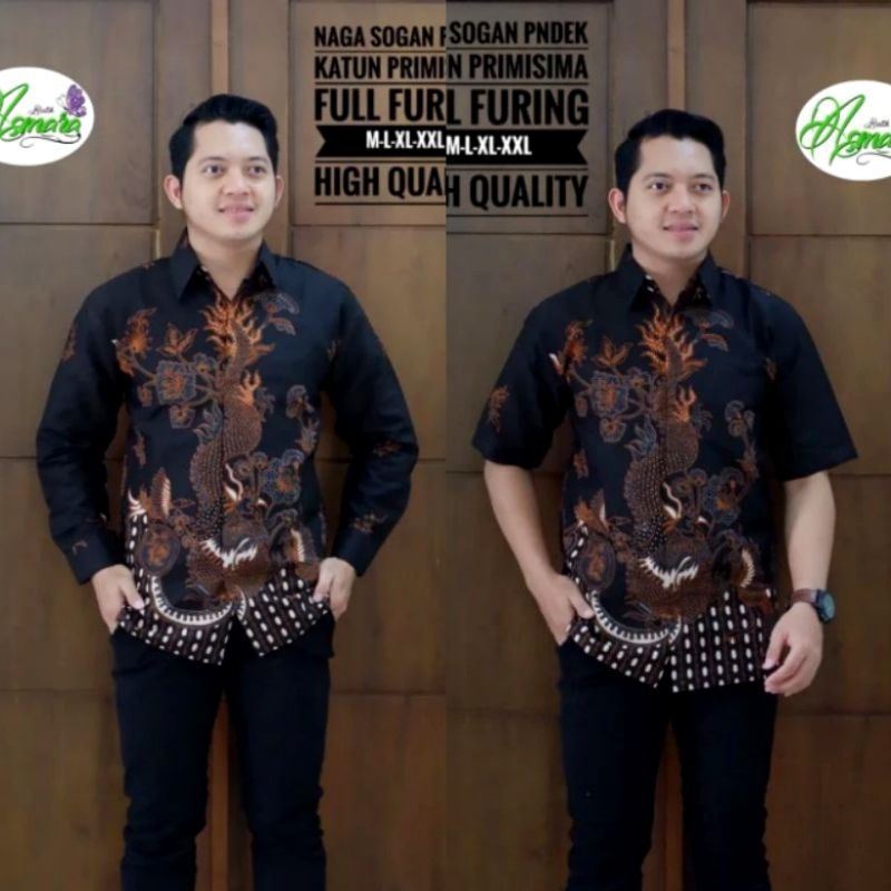NAGA SOGAN BATIK PRIA KEMEJA BATIK PRIA BATIK MODERN ATASAN BATIK BAJU BATIK KEMEJA BATIK PRIA LENGA