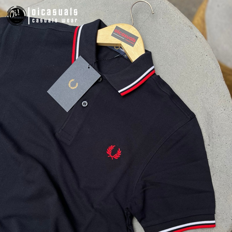 FRED PERRY POLO SHIRT TWIN TIPPED - NAVY