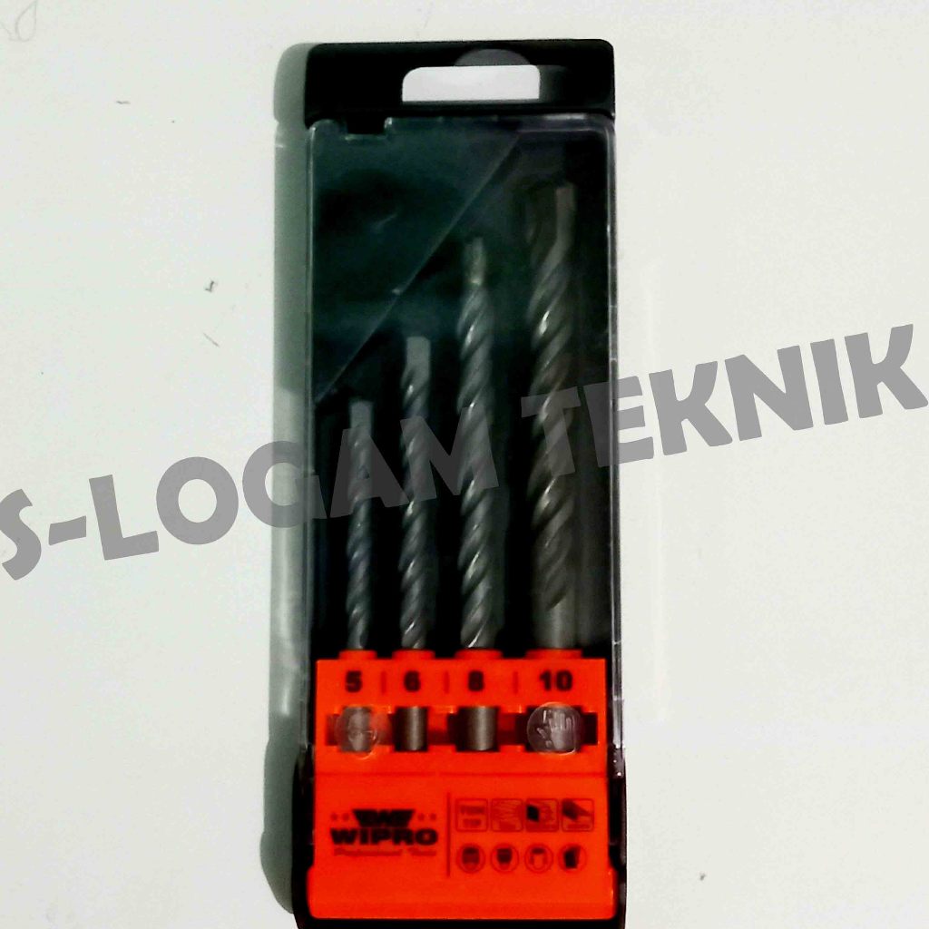 Mata Bor Beton Tembok Set 4 Pcs WIPRO Premium 5 mm 6 mm 8 mm 10 mm