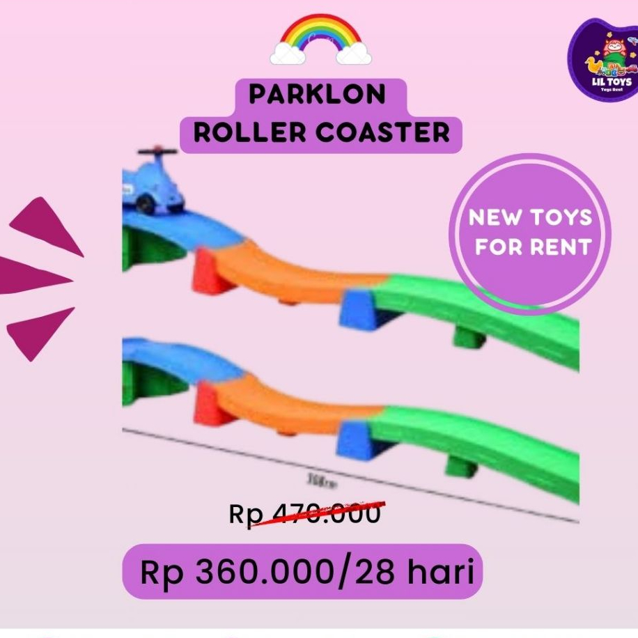 SEWA  MAINAN ROLLER COASTER ANAK-ANAK