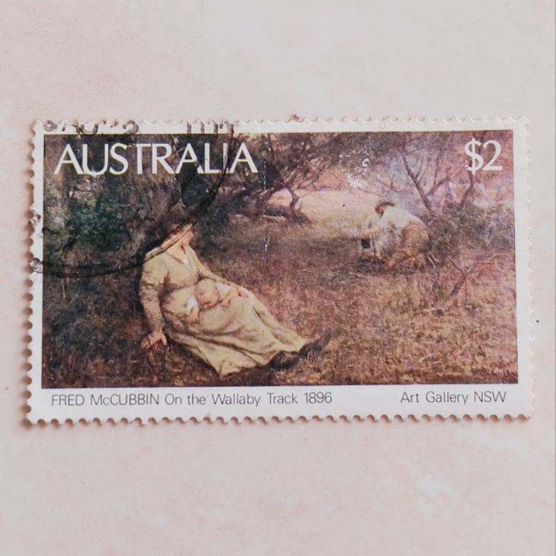 

(AD) Perangko Australia 1981 Paintings - On The Wallaby Track, Fred McCubbin 2 dollar Used