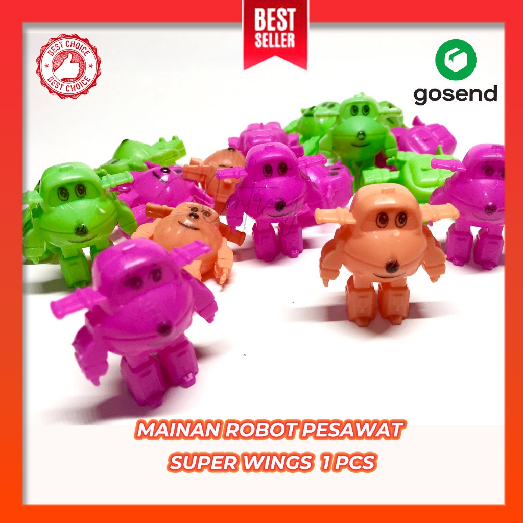 Mainan Super Wings Mainan Robot Pesawat Super Wings 1 pcs