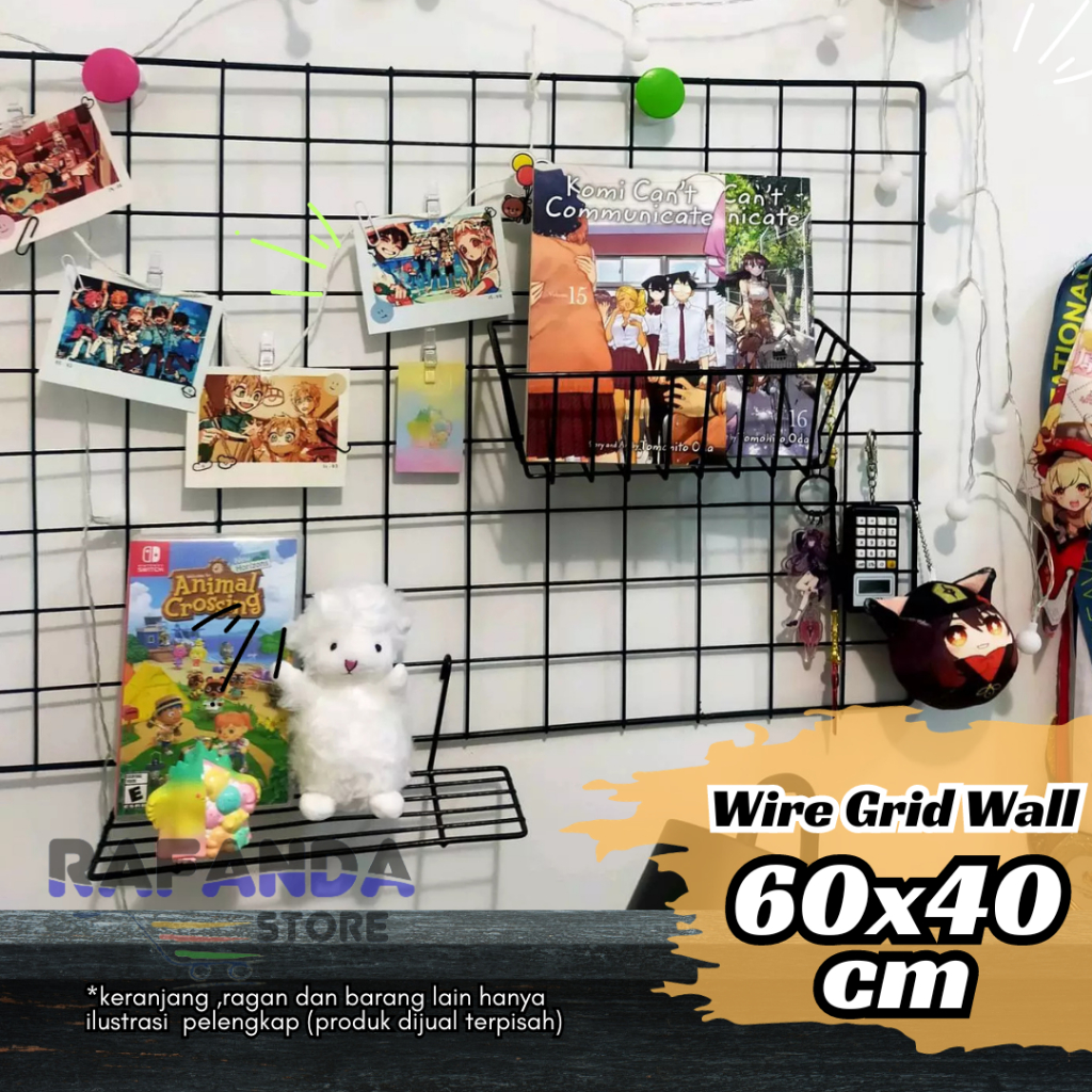 RB Wall Grid 60x40cm Ram Besi Bingkai Poto Polaroid Hiasan Dinding Dan Gantungan Aksesoris