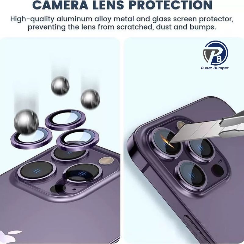 pelindung kamera tempered glass tg kamera camera iPhone  mata elang 1set Metal Ring Lensa Camera iPh