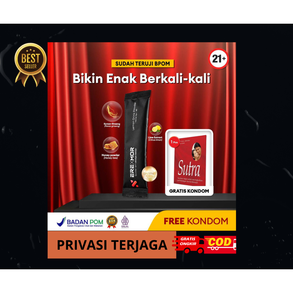 EREXMOR Minuman Ginseng  Stamina Pria  Teaster 1pcs mykoleksi
