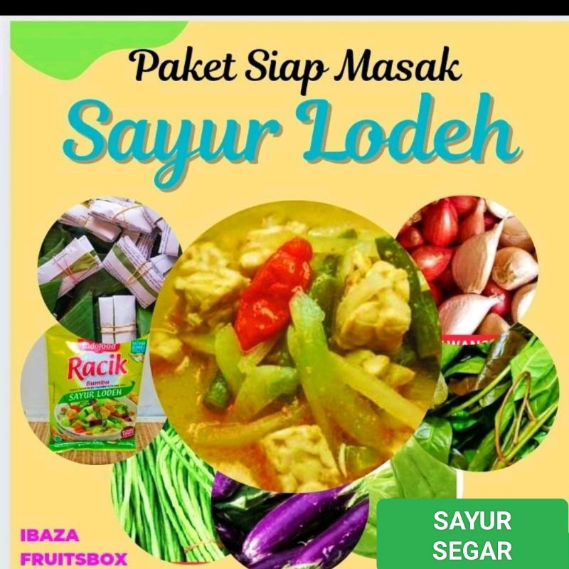 

Sayur Lodeh Paket Sayur Segar Ready To Cook - Paket Sayur Sodeh, Bumbu Instan Sayur Lodeh, Terong, Kacang Panjang, Labu Siam, Daun So, Bawang Merah, Bawang Putih, Santan Kara, Tempe