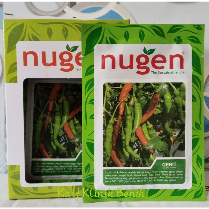 Benih Cabe Rawit Genit 10Gram - Bibit Cabai Rawit Hijau Merunduk @Cap Nugen