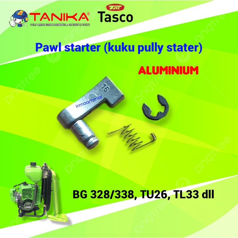Pawl stater BG328 , TU26 kuku pully starter mesin rumput, semprot hama 2 TAK | platuk polli