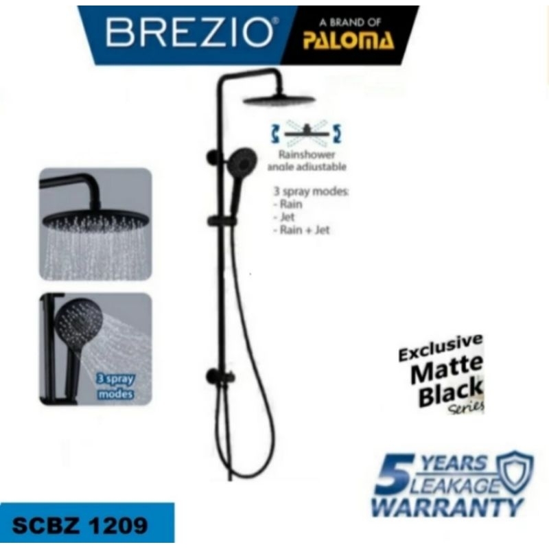 BREZIO SCBZ 1209 SHOWER COLUMN TIANG SET MANDI HITAM