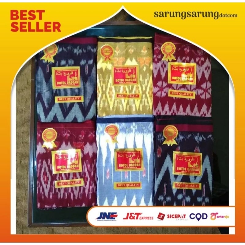 Sarung Tenun Goyor Cap Botol Baddah Isi 10 Pcs