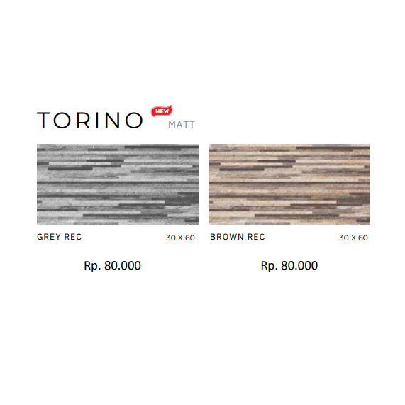 Grosir Kramik Glosy Platinum Torino 30x60 Coklat dan Abu abu Grade A Untuk Lantai dan dinding