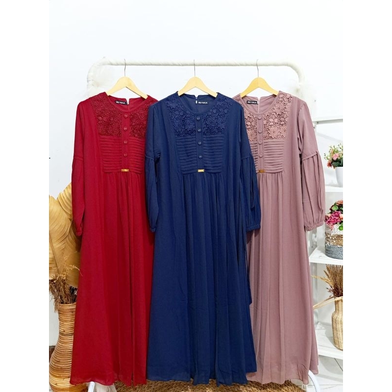 GAMIS ABAYA TWIST EMBOS BY NIMAR