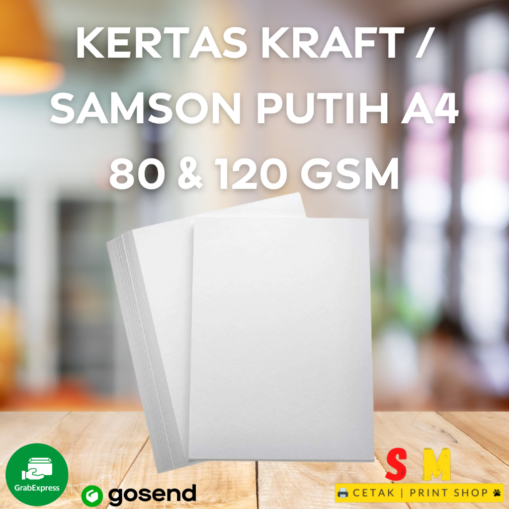 

Kertas Kraft Putih / Samson Putih A4 21x29,7cm per 50 lembar