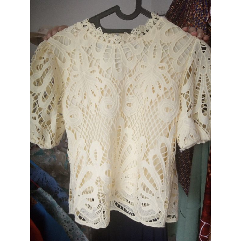 Atasan brukat bangkok - Baju atasan perempuan - brukat Thailand