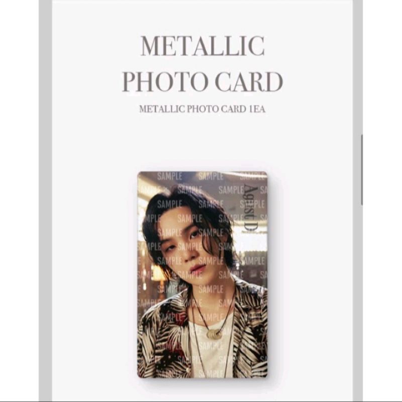 PHOTOCARD METALLIC SUGA AGUST D D DAY