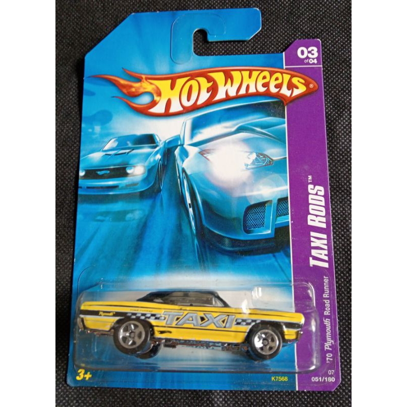 HOT WHEELS '70 PLYMOUTH ROAD RUNNER TAXI