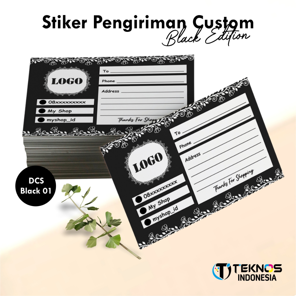 

STIKER LABEL PENGIRIMAN OLSHOP CUSTOM BLACK EDITION TERMURAH