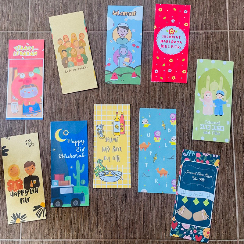 

10pcs AMPLOP LEBARAN PREMIUM VINTAGE / ANGPAU HARI RAYA IDUL FITRI PREMIUM 2025 SIZE BESAR