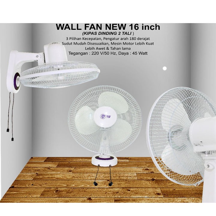 TD KIPAS ANGIN DINDING 16inch atau WALL FAN TD 16inch TERMURAH