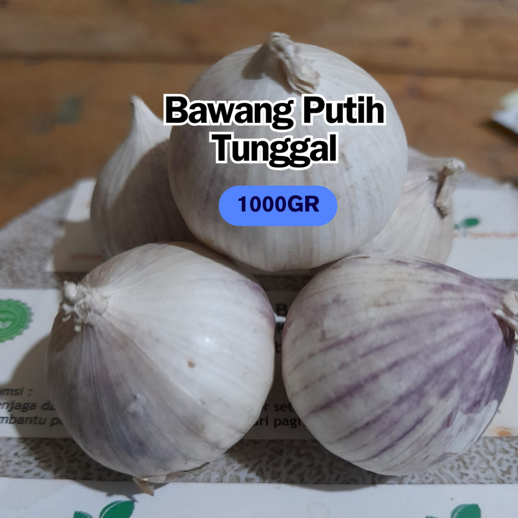 

Bawang Putih Tunggal Lanang Isi 1000 Gr Ukuran Besar Jumbo Fresh