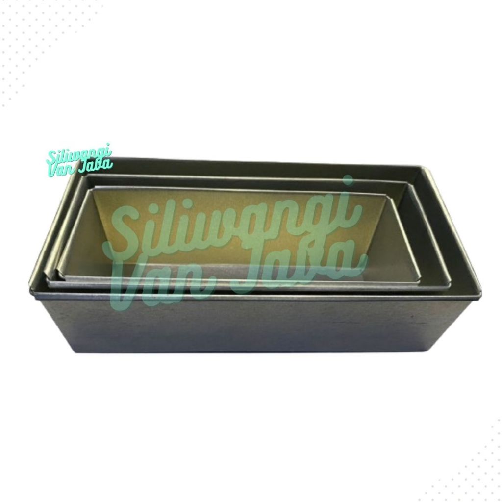 Loyang Roti Tawar 3 Ukuran  / Loyang Brownies Bakar Kukus Persegi Panjang Galvalum Tebal