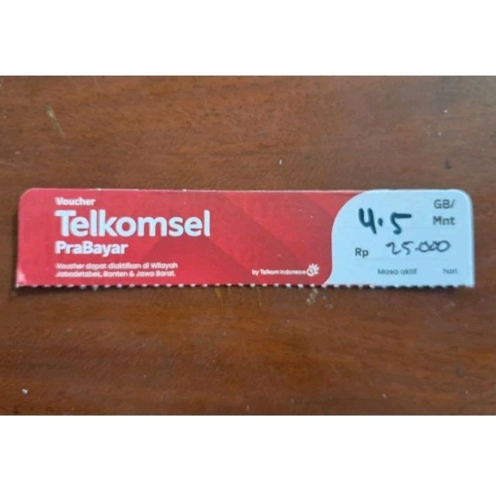 Vocer Kuota Telkomsel 4,5 GB 5 Hari JABODETABEK