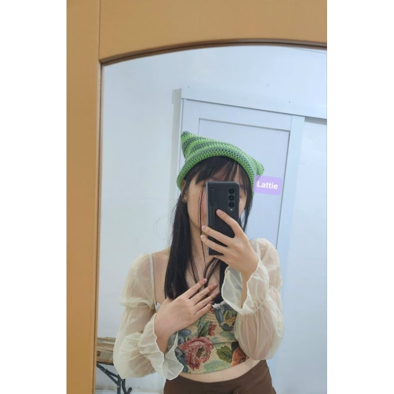 HANDMADE CAT BEANIE/CAT BEANIE/BEANIE HAT/CUTE BEANIE/TOPI KUCING/TOPI RAJUT/TOPI KUCING