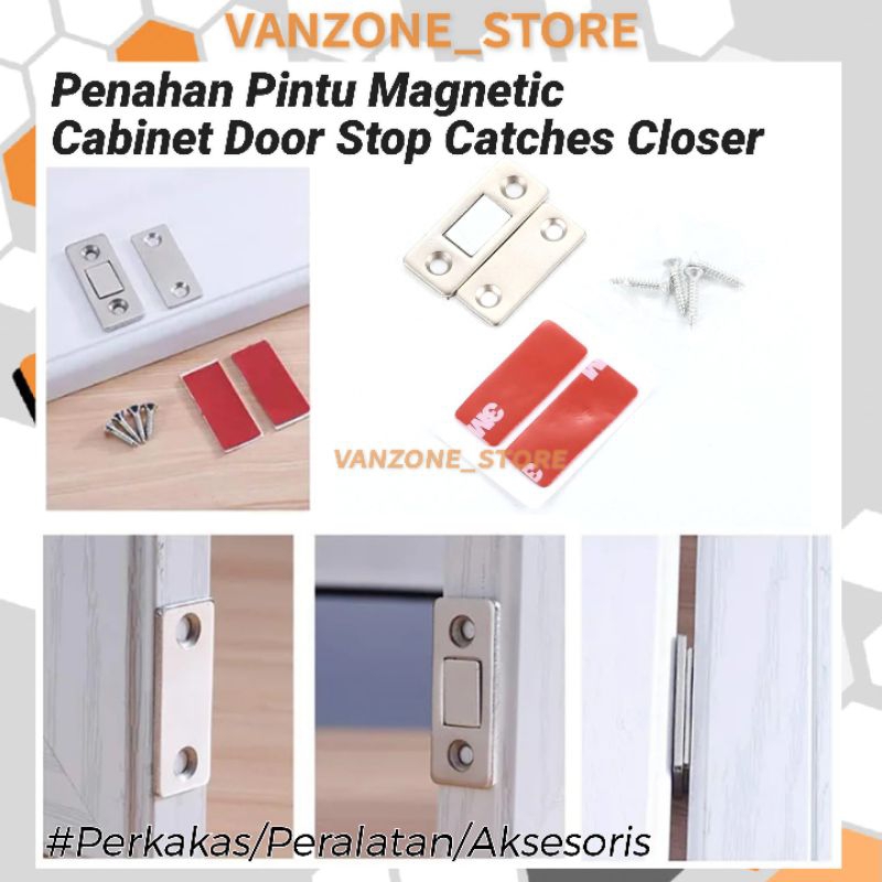 Magnet Penahan Pintu Laci Kabinet Rak Dapur Lemari Otomatis tertutup Gantungan kunci dinding