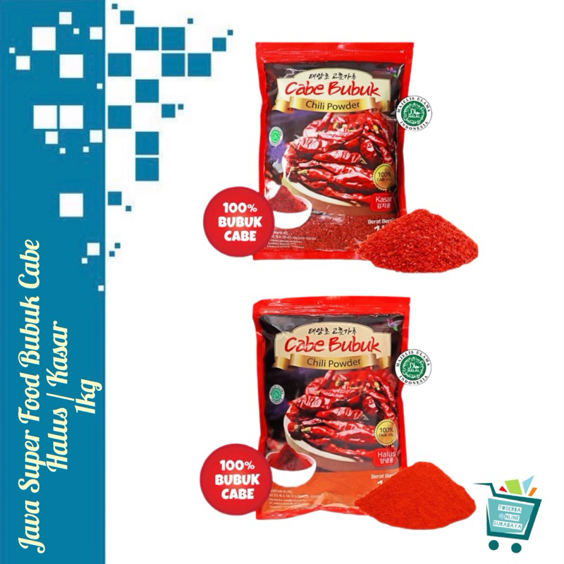 

Java Super Food Bubuk Cabe Kasar Halus/ Gochugaru / Togarashi / Chilli Powder 1 kg