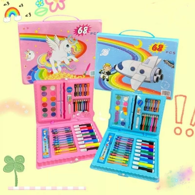 

Art Set 68Pcs | Crayon Set Anak 68Pcs | Alat Mewarnai Menggambar Melukis Lengkap | Kado Ulang Tahun Anak