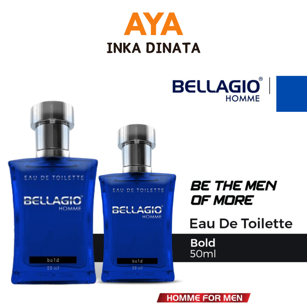 [flash sale] Bellagio EDT Bold (Black, 50ml) Parfume Pria Cowok Maskulin Be Bold Men