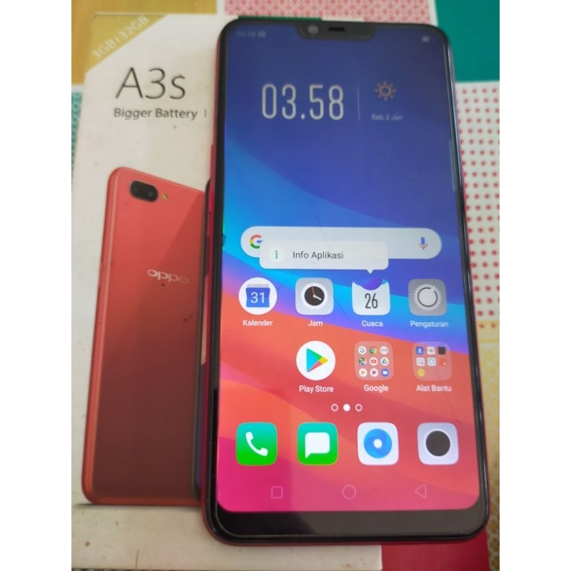 OPPO A3S RAM 3/32 SEKEN RASA BARU GARANSI