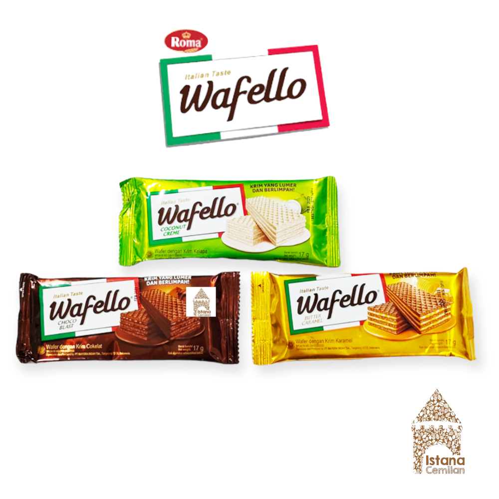 

Roma Wafello Wafer Coconut / Butter Caramel / Choco Blast 17 Gram SATUAN