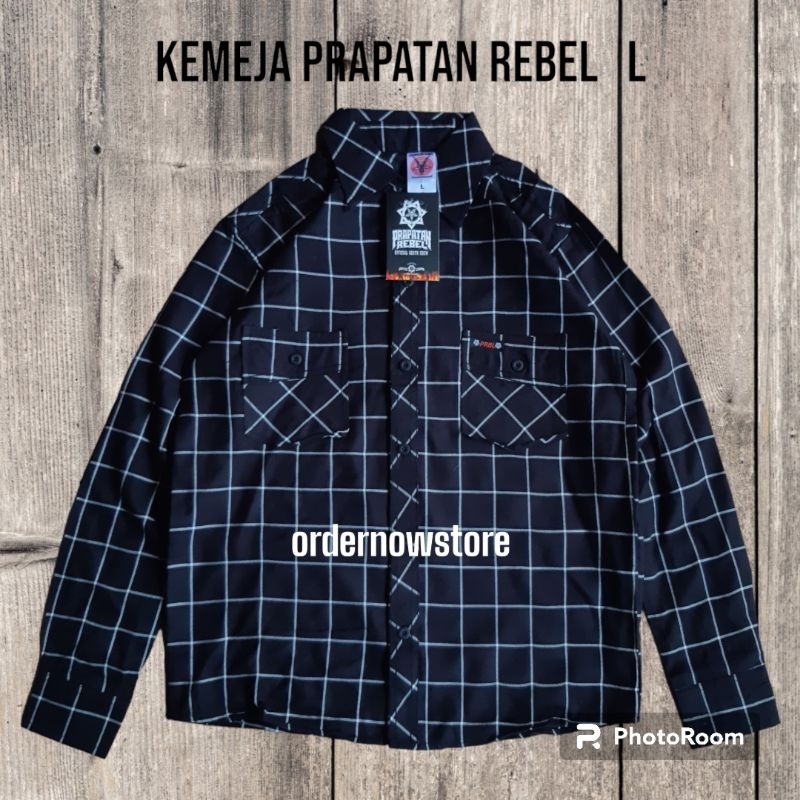 Kemeja panjang akrilik kotak kotak prapatan rebel bandung original L.kemeja kotak pria premium quali