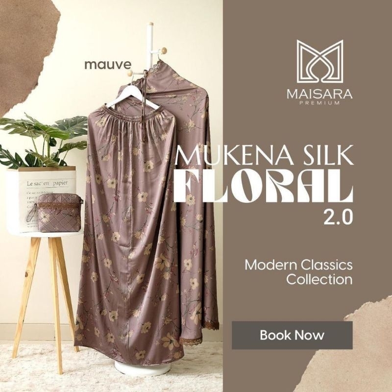 Mukena Silk Floral 2.0 Maisara Premium