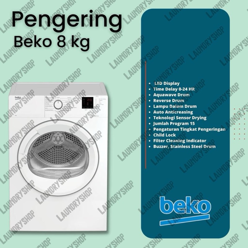 Beko DA8012GA Pengering Pakaian 8 Kg