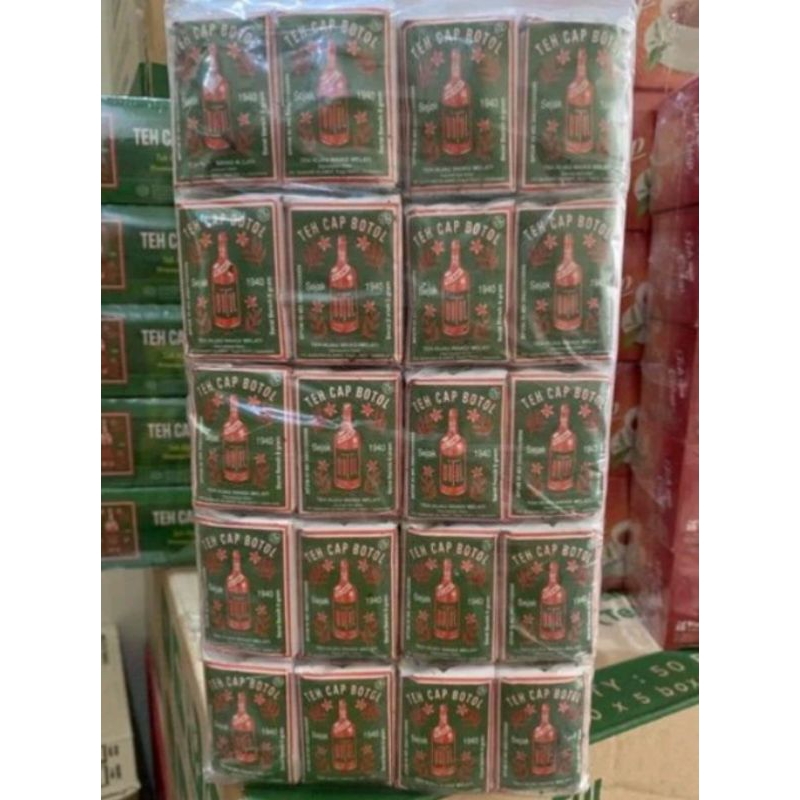 

Teh Cap botol 9gr x 100pcs (1pack)