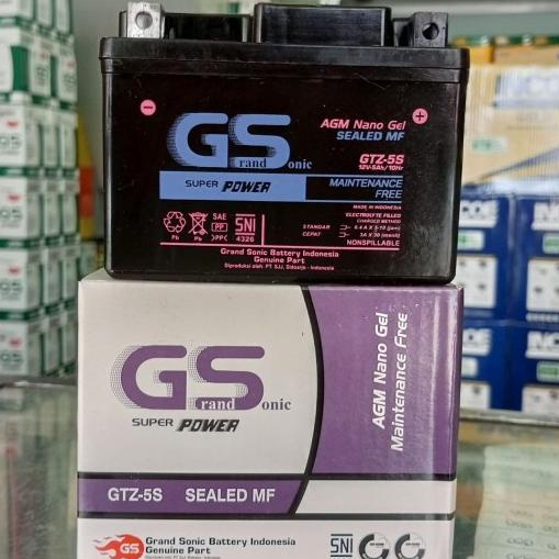 Aki Motor Beat Karbu Original GS Seri GTZ5S Aki Kering Siap Pakai