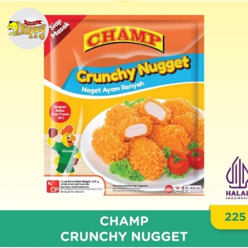 

CHAMP Crunchy Nugget Ayam Kombinasi Renyah Beku 225 gr