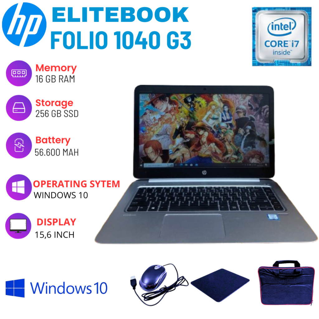 LAPTOP HP ELITEBOOK FOLIO 1040 G3/X360 1030 G2/X360 1030 G3 SECOND BERGARANSI 100% LAPTOP SPEK MANTA