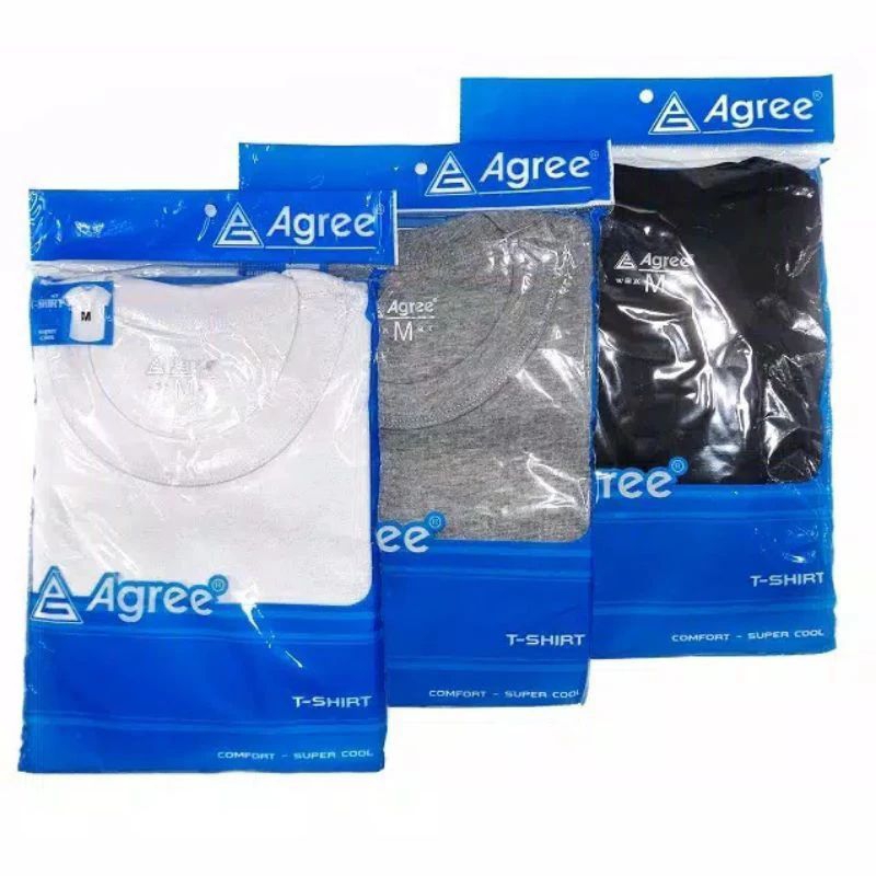 [1 pcs] kaos oblong pria AGREE kaos dalam pria katun adem original